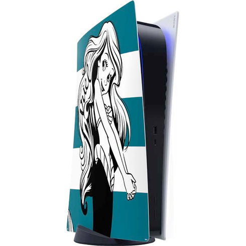 Disney The Little Mermaid Ariel Stripes PS5 Digital Edition Console Skin
