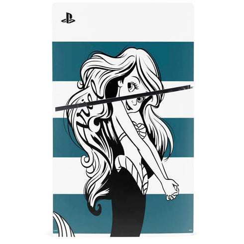Disney The Little Mermaid Ariel Stripes PS5 Slim Disk Bundle Skin