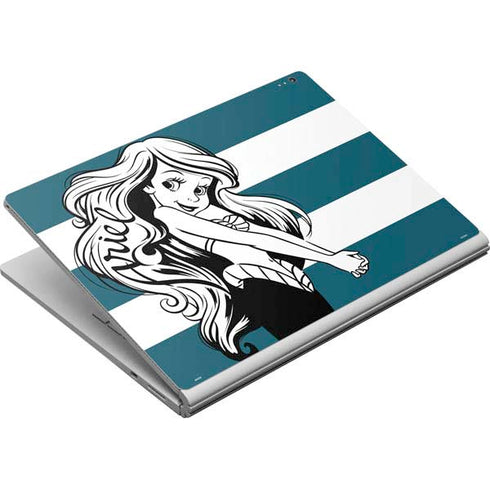 Disney The Little Mermaid Ariel Stripes Surface Book Skin