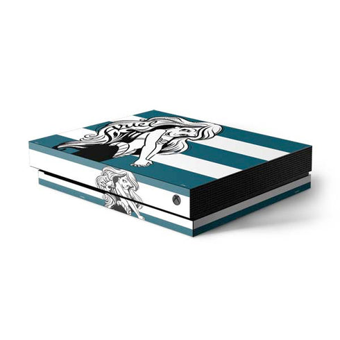 Disney The Little Mermaid Ariel Stripes Xbox One X Console Skin