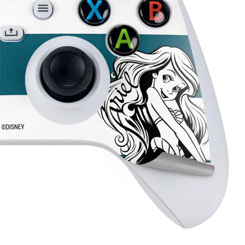 Disney The Little Mermaid Ariel Stripes Xbox Series S Controller Skin