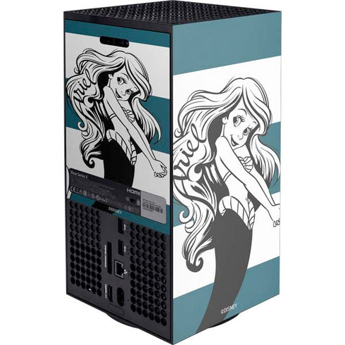 Disney The Little Mermaid Ariel Stripes Xbox Series X Console Skin