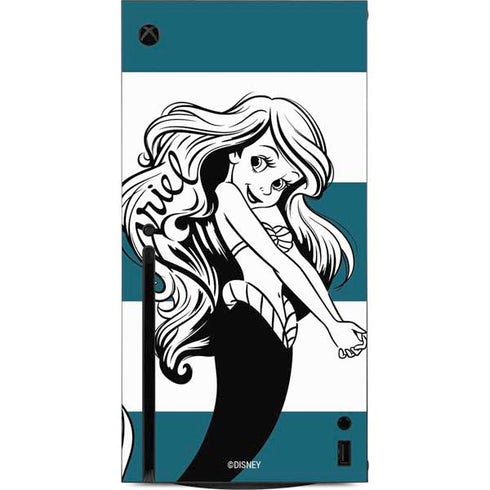 Disney The Little Mermaid Ariel Stripes Xbox Series X Console Skin