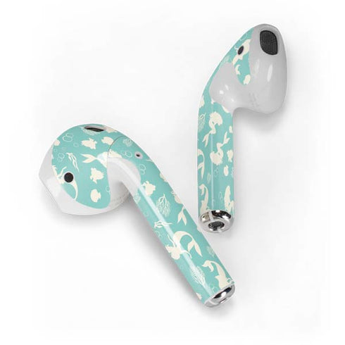 Disney The Little Mermaid Character Silhouette Pattern Apple AirPods Skin
