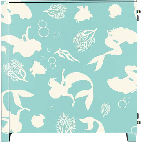 Disney The Little Mermaid Character Silhouette Pattern Corsair 4000D Tempered Glass Mid-Tower ATX Case Skin
