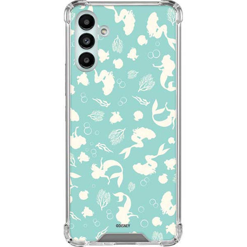 Disney The Little Mermaid Character Silhouette Pattern Galaxy A13 5G Clear Case
