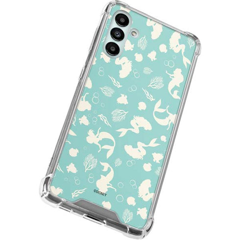 Disney The Little Mermaid Character Silhouette Pattern Galaxy A13 5G Clear Case