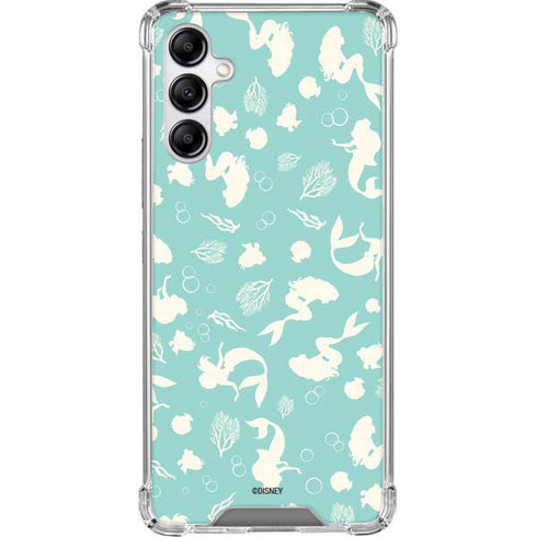 Disney The Little Mermaid Character Silhouette Pattern Galaxy A14 5G Clear Case