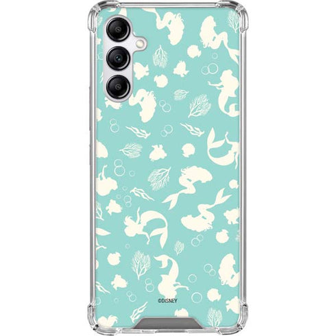Disney The Little Mermaid Character Silhouette Pattern Galaxy A15 5G Clear Case