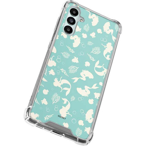 Disney The Little Mermaid Character Silhouette Pattern Galaxy A15 5G Clear Case