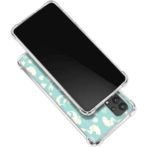 Disney The Little Mermaid Character Silhouette Pattern Galaxy A32 5G Clear Case