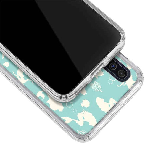 Disney The Little Mermaid Character Silhouette Pattern Galaxy A50 Clear Case