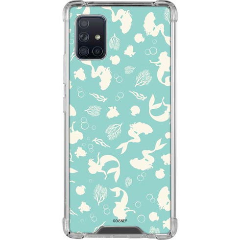 Disney The Little Mermaid Character Silhouette Pattern Galaxy A51 5G Clear Case