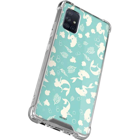 Disney The Little Mermaid Character Silhouette Pattern Galaxy A51 5G Clear Case