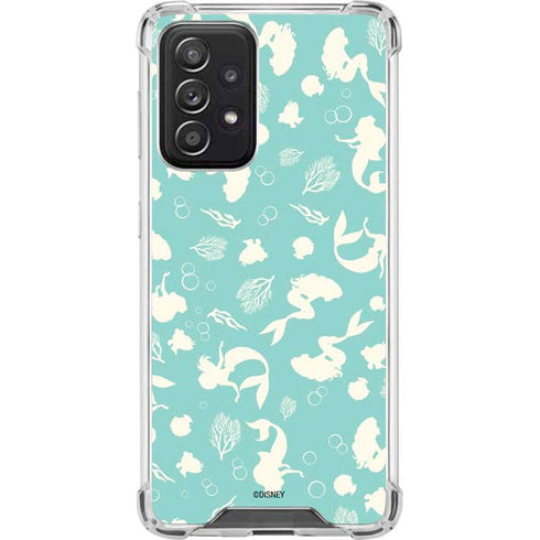 Disney The Little Mermaid Character Silhouette Pattern Galaxy A52 5G Clear Case