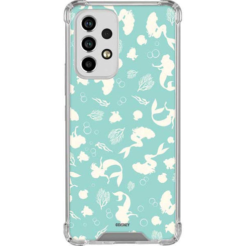 Disney The Little Mermaid Character Silhouette Pattern Galaxy A53 5G Clear Case