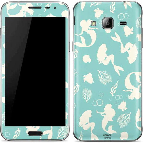 Disney The Little Mermaid Character Silhouette Pattern Galaxy J3 Skin