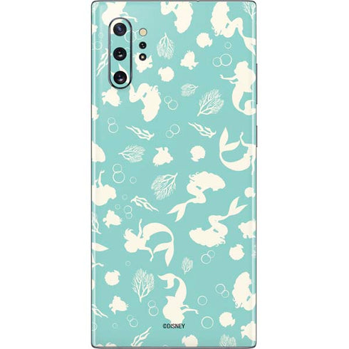Disney The Little Mermaid Character Silhouette Pattern Galaxy Note 10 Plus Skin