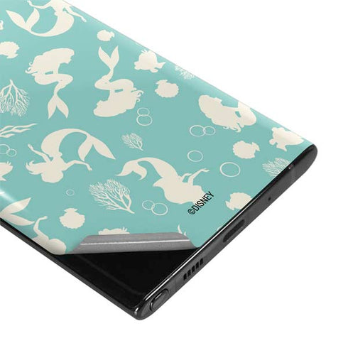 Disney The Little Mermaid Character Silhouette Pattern Galaxy Note 10 Plus Skin