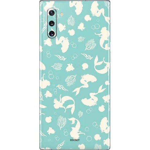 Disney The Little Mermaid Character Silhouette Pattern Galaxy Note 10 Skin