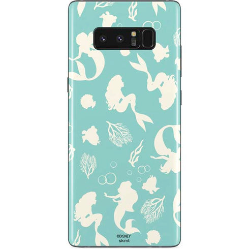 Disney The Little Mermaid Character Silhouette Pattern Galaxy Note 8 Skin