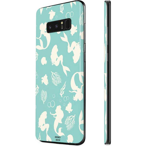 Disney The Little Mermaid Character Silhouette Pattern Galaxy Note 8 Skin