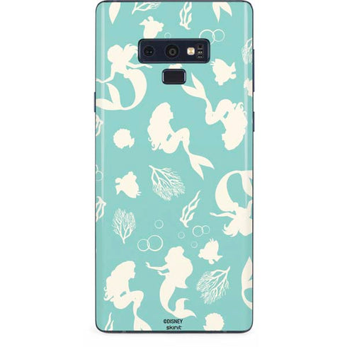 Disney The Little Mermaid Character Silhouette Pattern Galaxy Note 9 Skin