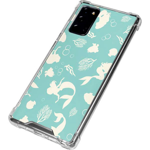 Disney The Little Mermaid Character Silhouette Pattern Galaxy Note20 5G Clear Case