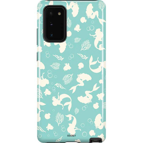 Disney The Little Mermaid Character Silhouette Pattern Galaxy Note20 5G Pro Case