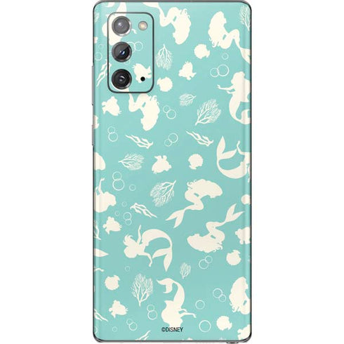 Disney The Little Mermaid Character Silhouette Pattern Galaxy Note20 5G Skin
