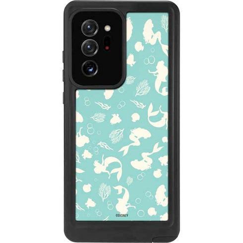 Disney The Little Mermaid Character Silhouette Pattern Galaxy Note20 Ultra 5G Waterproof Case