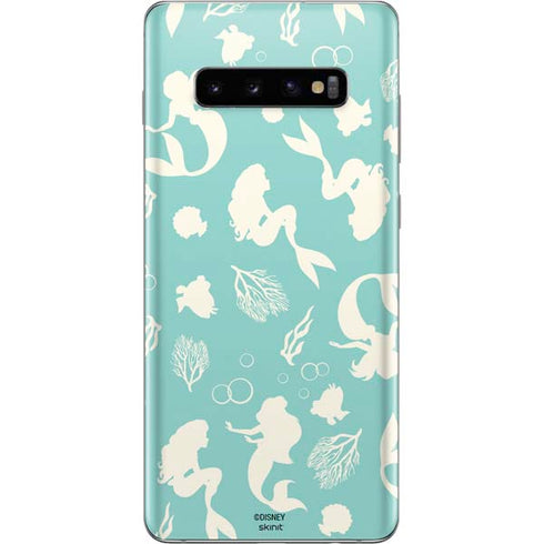 Disney The Little Mermaid Character Silhouette Pattern Galaxy S10 Plus Skin