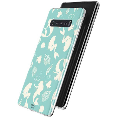 Disney The Little Mermaid Character Silhouette Pattern Galaxy S10 Skin