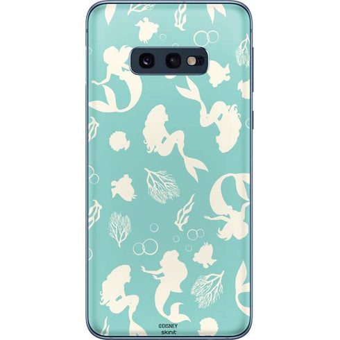 Disney The Little Mermaid Character Silhouette Pattern Galaxy S10e Skin