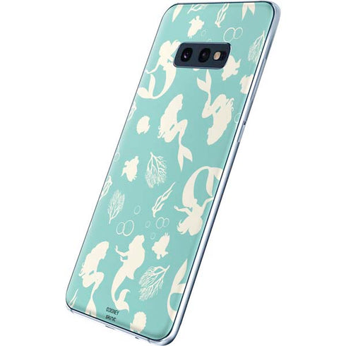 Disney The Little Mermaid Character Silhouette Pattern Galaxy S10e Skin