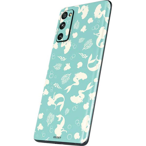 Disney The Little Mermaid Character Silhouette Pattern Galaxy S20 Fan Edition Skin