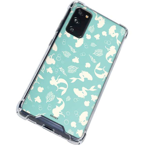 Disney The Little Mermaid Character Silhouette Pattern Galaxy S20 FE Clear Case