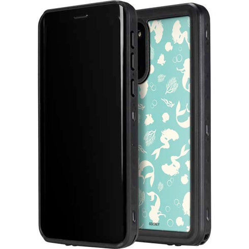 Disney The Little Mermaid Character Silhouette Pattern Galaxy S20 Plus Waterproof Case
