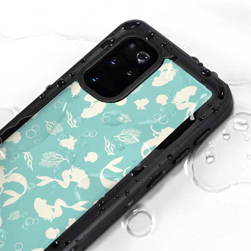 Disney The Little Mermaid Character Silhouette Pattern Galaxy S20 Plus Waterproof Case