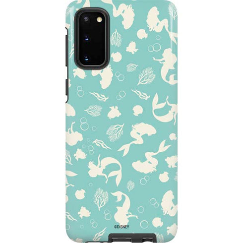 Disney The Little Mermaid Character Silhouette Pattern Galaxy S20 Pro Case