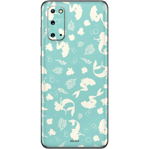 Disney The Little Mermaid Character Silhouette Pattern Galaxy S20 Skin