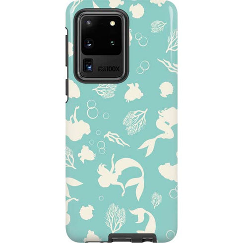 Disney The Little Mermaid Character Silhouette Pattern Galaxy S20 Ultra 5G Pro Case