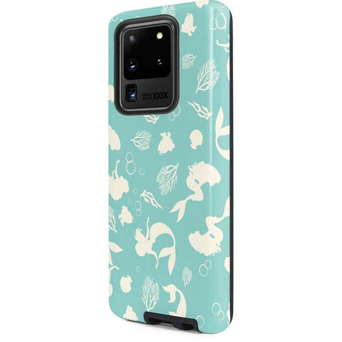 Disney The Little Mermaid Character Silhouette Pattern Galaxy S20 Ultra 5G Pro Case