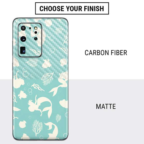 Disney The Little Mermaid Character Silhouette Pattern Galaxy S20 Ultra 5G Skin