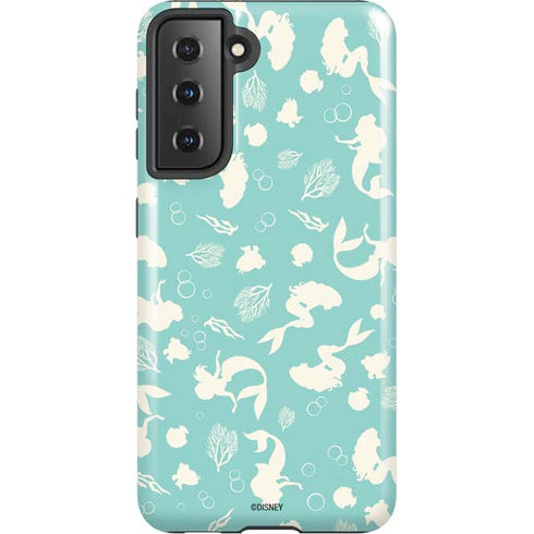 Disney The Little Mermaid Character Silhouette Pattern Galaxy S21 5G Pro Case