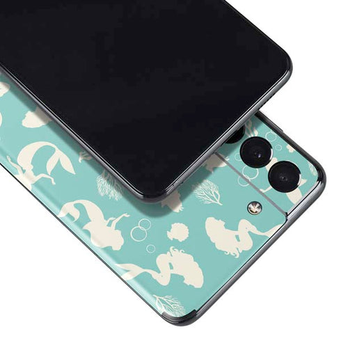 Disney The Little Mermaid Character Silhouette Pattern Galaxy S21 5G Skin