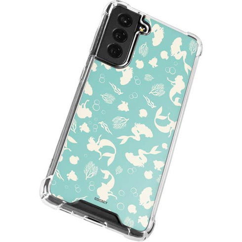 Disney The Little Mermaid Character Silhouette Pattern Galaxy S21 FE Clear Case