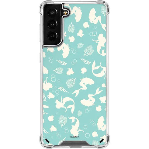 Disney The Little Mermaid Character Silhouette Pattern Galaxy S21 Plus 5G Clear Case