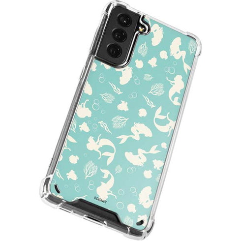 Disney The Little Mermaid Character Silhouette Pattern Galaxy S21 Plus 5G Clear Case