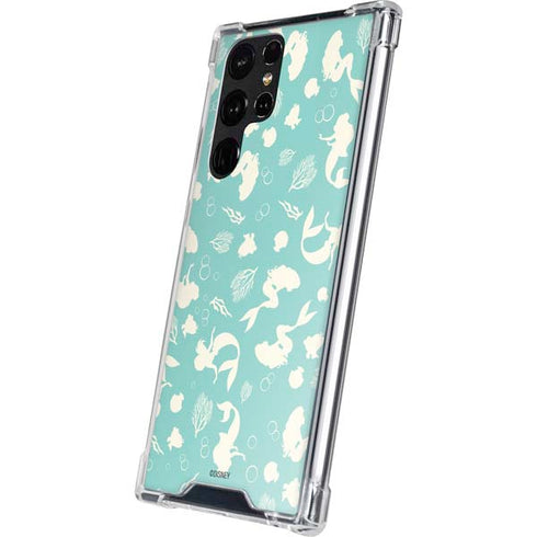 Disney The Little Mermaid Character Silhouette Pattern Galaxy S22 Ultra Clear Case